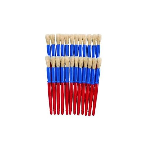  Colorations® Best Value Plastic Handle Brushes - Set of 24 - Crafts for Kids, Painting for Kids, Bulk Paintbrushes, Paintbrush Value Pack, Brush Set