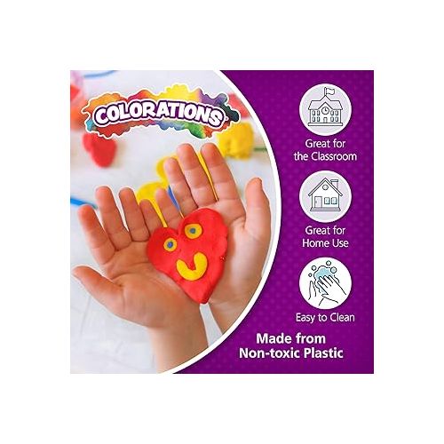  Colorations Easy Grip, Arts & Crafts, Shapes and Numbers Dough Stampers Set of 26 (Item # DOUGHSN)