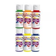 Colorations Liquid Water Color Paints, Set of 6, 2 OZ EA, Blue, Green, Red, Purple, Yellow, Orange, Party Favors, Craft & Glue Dye