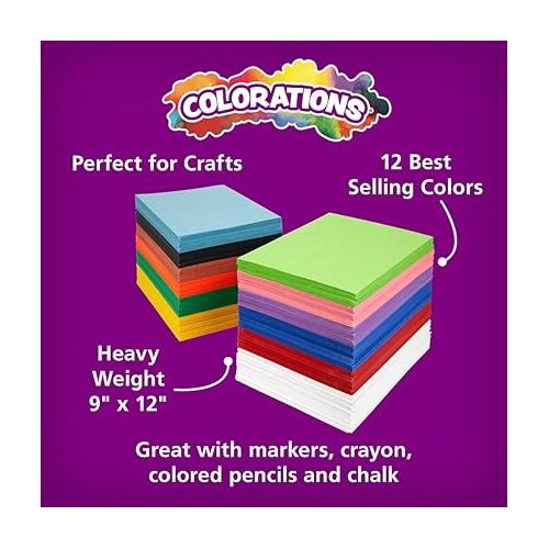  Colorations Construction Paper, Classroom Art Supplies, 9