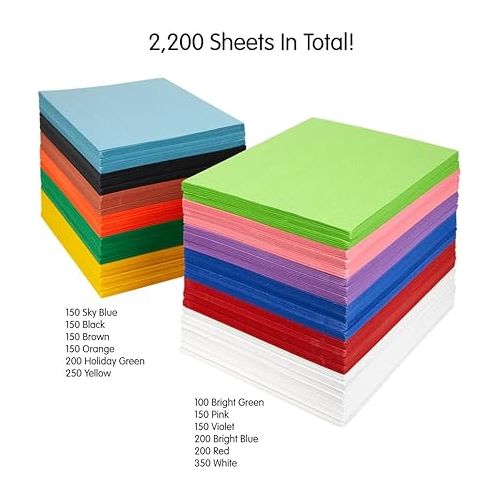  Colorations Construction Paper, Classroom Art Supplies, 9