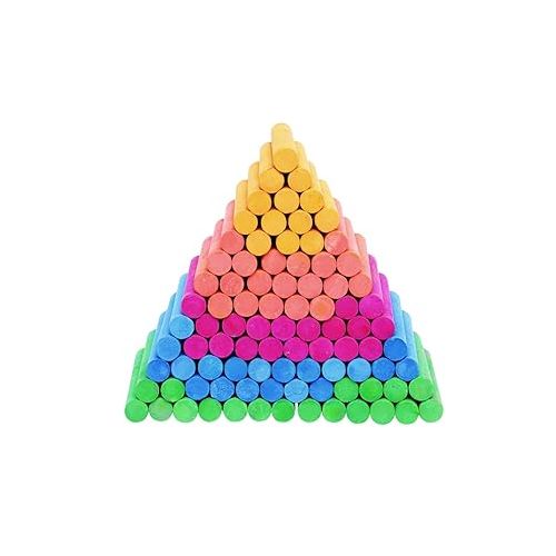  Colorations CNODUST Dustless Colored Chalk, Value, Multi-Colored, for Kids, Classroom, Learning, Drawing, Create, Play, Non-Toxic, 3 inches x 3/8 inch, Assorted, 100 Count (Pack of 1)