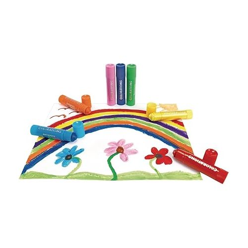  Colorations Tempera Paint Sticks, 144 Pcs, 12 Colors, Non-Toxic, Mess-Free Art Supplies for Kids, Bulk Set for the Classroom