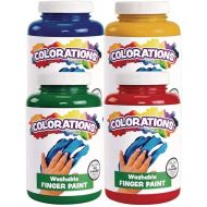 Colorations Washable Finger Paint for Kids, Each 16 fl oz, 4 Colors, Non-Toxic Paint, Kids Finger Paint,Sensory Finger Paint, Kids Paint, Hand Painting, Kids Fingerpaint, Finger Paint for Toddlers