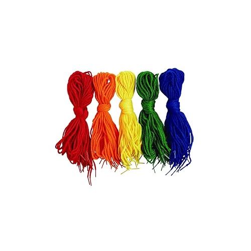  Colorations YARNTIP Tipped Lacing Yarn for Kids, 100 Pieces, Assorted Colors, 32 Inches Long, Weaving, Beading, Arts & Crafts, Jewelry, Motor Skills, Reusable, Stringing Activities