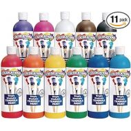 Colorations - SWT16 Simply Washable Tempera Paints, 16 fl oz, Set of 11 Colors, Non Toxic, Vibrant, Bold, Kids Paint, Craft, Hobby, Arts & Crafts, Fun, Art Supplies