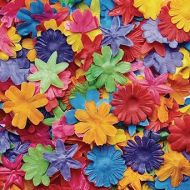 Colorations® Colorful Fabric Flowers for Arts & Crafts, Set of 300, Assorted Fabric Flower Shapes & Colors for Craft Projects, Fabric Flower Shapes for Decorating, Collaging & Crafting, Craft Supplies