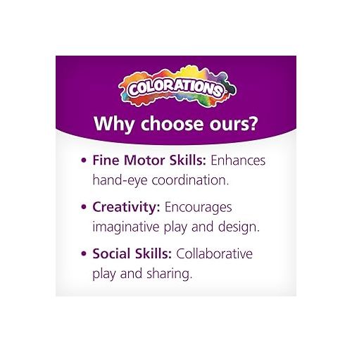  Colorations - BUILDME Creative Creatures Dough Builders (Includes 260 pieces) - Dough & Molding Clay Accessories for Kids - Screen-Free Play Time - Builds Animals & Characters