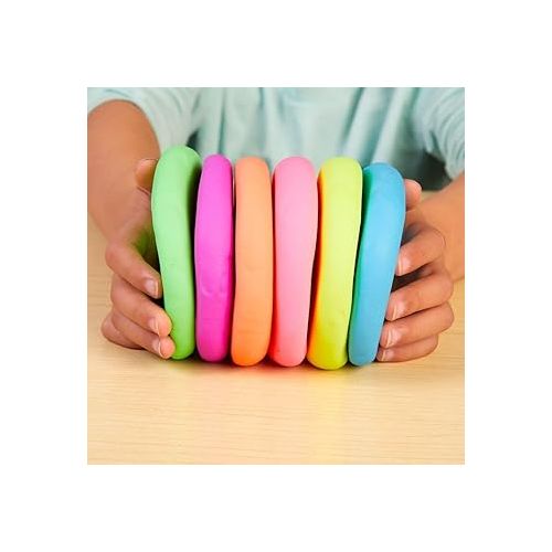  Colorations Wheat & Gluten Free Neon Dough - 6 Colors (2 oz Each) | Non-Toxic, Play Dough, Bulk Set, Sensory Kit, Party Favors, Classroom Pack