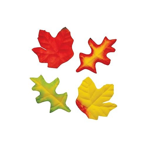  Colorations® Assorted Mixed Fabric Fall Colored Leaves, Set of 200, Assorted Fabric Leaf Shapes & Colors for Craft Projects, Fabric Leaf Shapes for Decorating, Collaging & Crafting, Craft Supplies