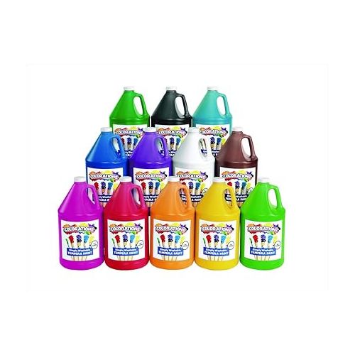  Colorations Washable Tempera Paint, Gallon, Magenta, Non Toxic, Vibrant, Bold, Kids Paint, Craft, Hobby, Fun, Art Supplies