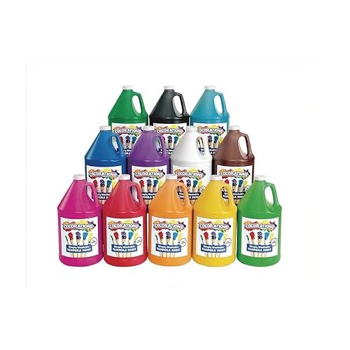  Colorations Washable Tempera Paint, Gallon, Magenta, Non Toxic, Vibrant, Bold, Kids Paint, Craft, Hobby, Fun, Art Supplies