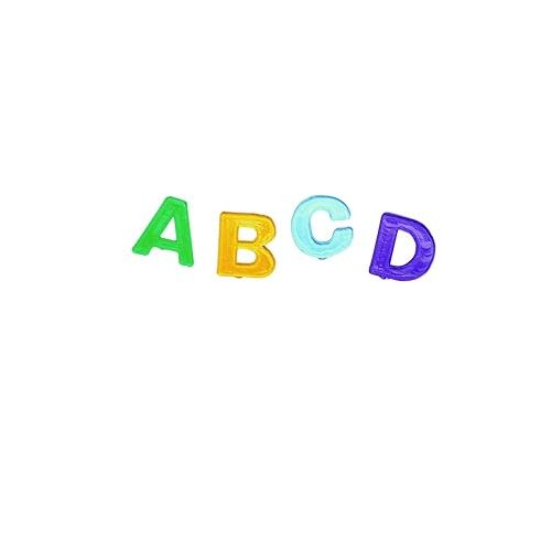  Colorations Translucent Multi-Color Uppercase Plastic Letters, 3/4