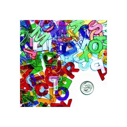  Colorations Translucent Multi-Color Uppercase Plastic Letters, 3/4