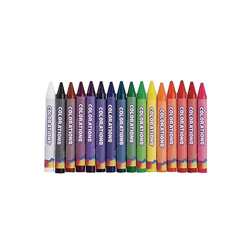  Colorations® Large Crayon Classpack, School Supplies, 16 Colors, 25 of each, Set of 400, Large size easier to hold & draw, Crayons glide easily, Non Toxic Crayons, Kids Crayons, School Supplies
