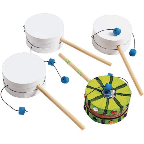  Colorations Kids Decorate Your Own Spin Drum Craft Kit, Arts & Craft DIY (Item # SPINDRUM)