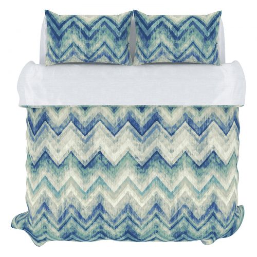  Colorfly GERMAIN DUVET COVER SET, KING, SEA GLASS