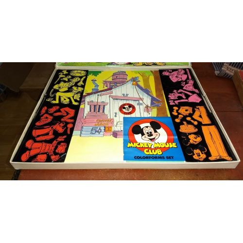  Colorforms Vintage 1960s era Mickey Mouse Club color forms set early Disney playset