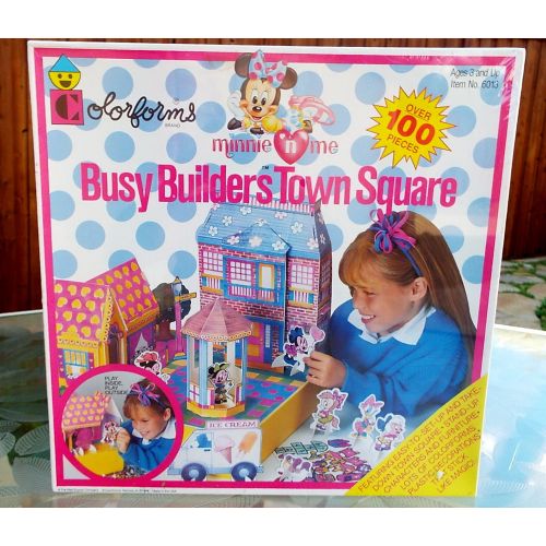  MInnie N Me Busy Builders Town Square Colorforms Playset 100 pcs NIB Sealed