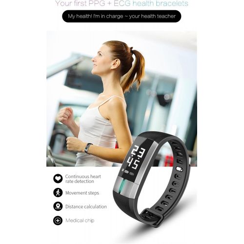  Colorful_ Fitness Tracker, Activity Tracker, G20 Bluetooth Smart Watch Blutdruck EKG Datum Pulsmesser Armband,fuer Android und iOS,Wasserdicht IP67, Bluetooth 4.0