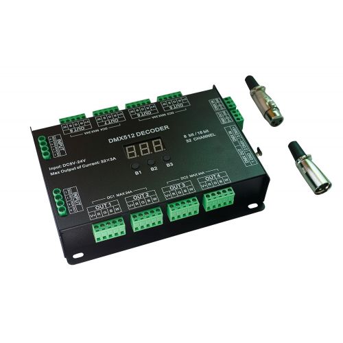  Colorful-USA 32 Channel 96A RGBW DMX 512 LED Decoder Controller DMX Dimmer DC5-24V RGBW RGB LED light 8 Bit16 Bit
