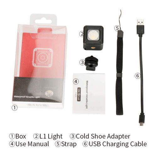  Colorfulworld Mini Portable Waterproof Adjustable LED Underwater Light USB Charging for Canon Nikon Gopro 65433+ Camera Accessories