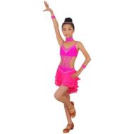 Colorfulworldstore Girls Ballroom Latin Dance Dress-Over all 4sets-Gauze Tail tyles