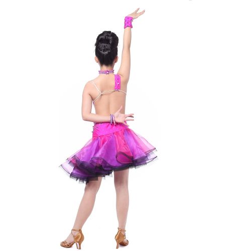  Colorfulworldstore Competition Ballroom Cha Cha Latin Salsa Ramba Samba Dance Dress for girls lady