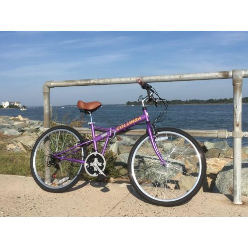  Columba 26 Inch Folding Bike Shimano 18 Speed Lavender (SP26S_LVD)