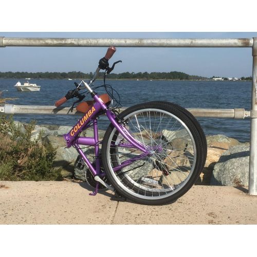  Columba 26 Inch Folding Bike Shimano 18 Speed Lavender (SP26S_LVD)