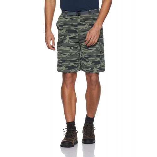 컬럼비아 Columbia Mens Silver Ridge Printed Cargo Shorts, Gravel Camo Print, 34x10