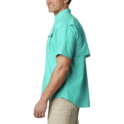 컬럼비아 Columbia Men's Standard Bahama Ii Short Sleeve Shirt, Bright Aqua, X-Large