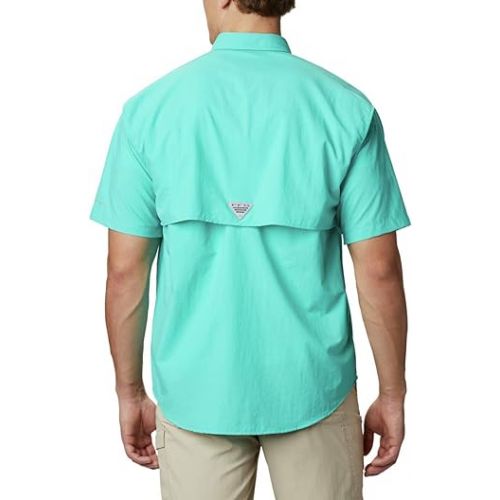 컬럼비아 Columbia Men's Standard Bahama Ii Short Sleeve Shirt, Bright Aqua, X-Large