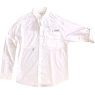 Columbia Men’s PFG Omni-Wick Omni-Shade UPF 40 Crystal Springs Convertible Sleeve Shirt (XL, White)