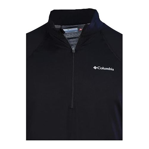 컬럼비아 Columbia Men's Midweight Half Zip Omni Heat Top Black Shirt