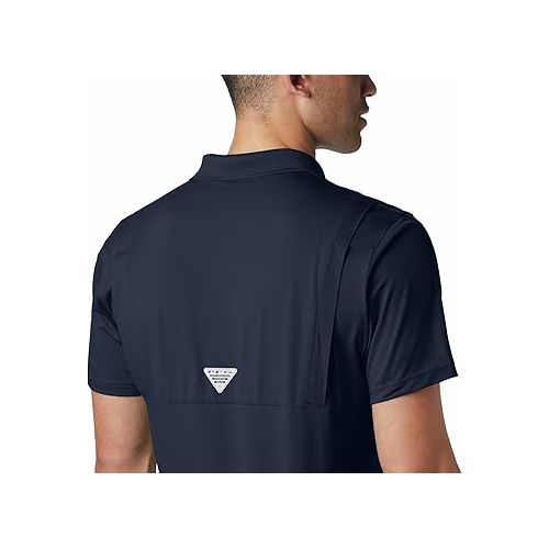 컬럼비아 Columbia Men's Skiff Cast Polo, Collegiate Navy, Medium