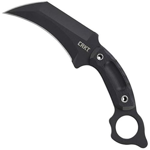 컬럼비아 Columbia River Knife & Tool CRKT Du Hoc Fixed Blade Knife with Sheath: Forged by War, Powder Coated SK5 Steel, Karambit Blade, G10 Handle, Molle Compatible Sheath 2630