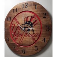 /ColumbusWoodProducts New York Yankees Clock