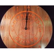 ColumbusWoodProducts San Francisco Giants Clock, engraved wall art, custom engraved wood