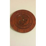 ColumbusWoodProducts United States Marine Clock, engraved wall art, custom engraved wood