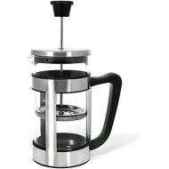 com-four Kaffeebereiter mit Edelstahl-Halter und Filter, Kaffee-Presse aus Edelstahl und Glas, 1 Liter (01 Stueck - Kaffeebereiter 1 Liter)