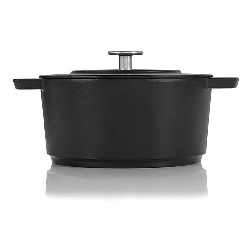  RAILWAY Recycled Enameled Cast Iron 4.25 Quart Dutch Oven, Black, 9.5