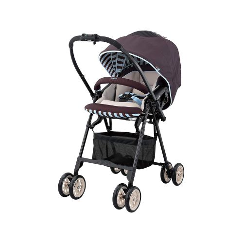 콤비 Combi Mechacal Ultra Lightweight Handy Rear and Forward Facing Premium Stroller with Egg Shock, Shock Absorbing Material  only 10lbs (Brown)