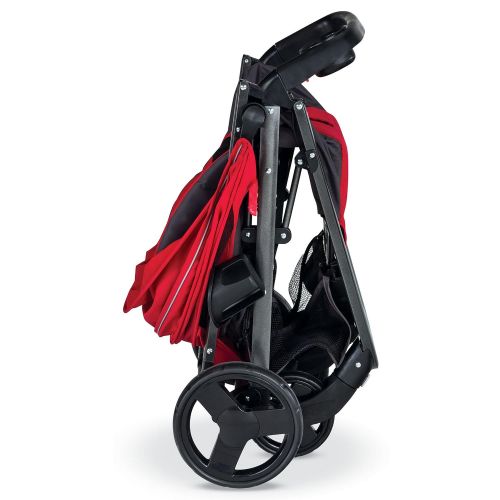 콤비 Combi Lightweight Full Sized Travel System Umbrella Stroller  Compact Fold N Go  Red