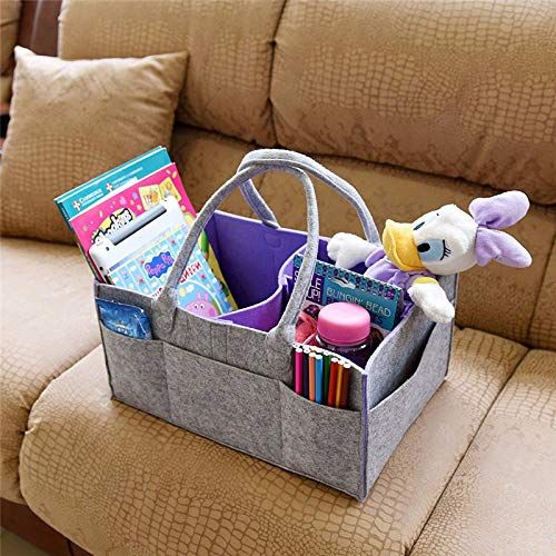  ComboCube Baby Diaper Caddy | Nursery Diaper Tote Bag | Large Portable Car Travel Organizer | Boy Girl Diaper Storage Bin for Changing Table