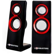 [아마존베스트]Combusters USB Design Speaker Box PC Tower Computer Laptop Notebook Black Red Speaker System 2.0 External