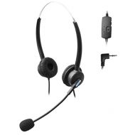 Comdio 2.5mm Call Center Telephone Headset Headphone with Mic + Volume Mute Controls for Grandstream AT&T TL88002 TL86103 TL86003 TL76108 TL7610 TL88102 TL86109 TL86009 with 2.5mm