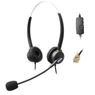 Comdio H203VGA Corded RJ Headset with Flexible Noise Canceling Mic + Volume Mute Control for Snom 320 870 Panasonic KX-T Series Avaya Cisco Grandstream Yealink T48G Huawei Office T