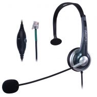 Comdio Callez Wired Telephone Headset Mono, RJ9 Headset with Noise Cancelling Boom Mic, Compatible for Plantronics T10 Avaya 1416 ShoreTel 480 NEC DT300 Mitel Polycom Landline Desk