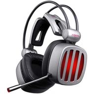 Comecall Gaming Headset 7.1 Surround Sound Stereo Headphones with Microphone LED Light for Computer Gamer USB Game Headset
